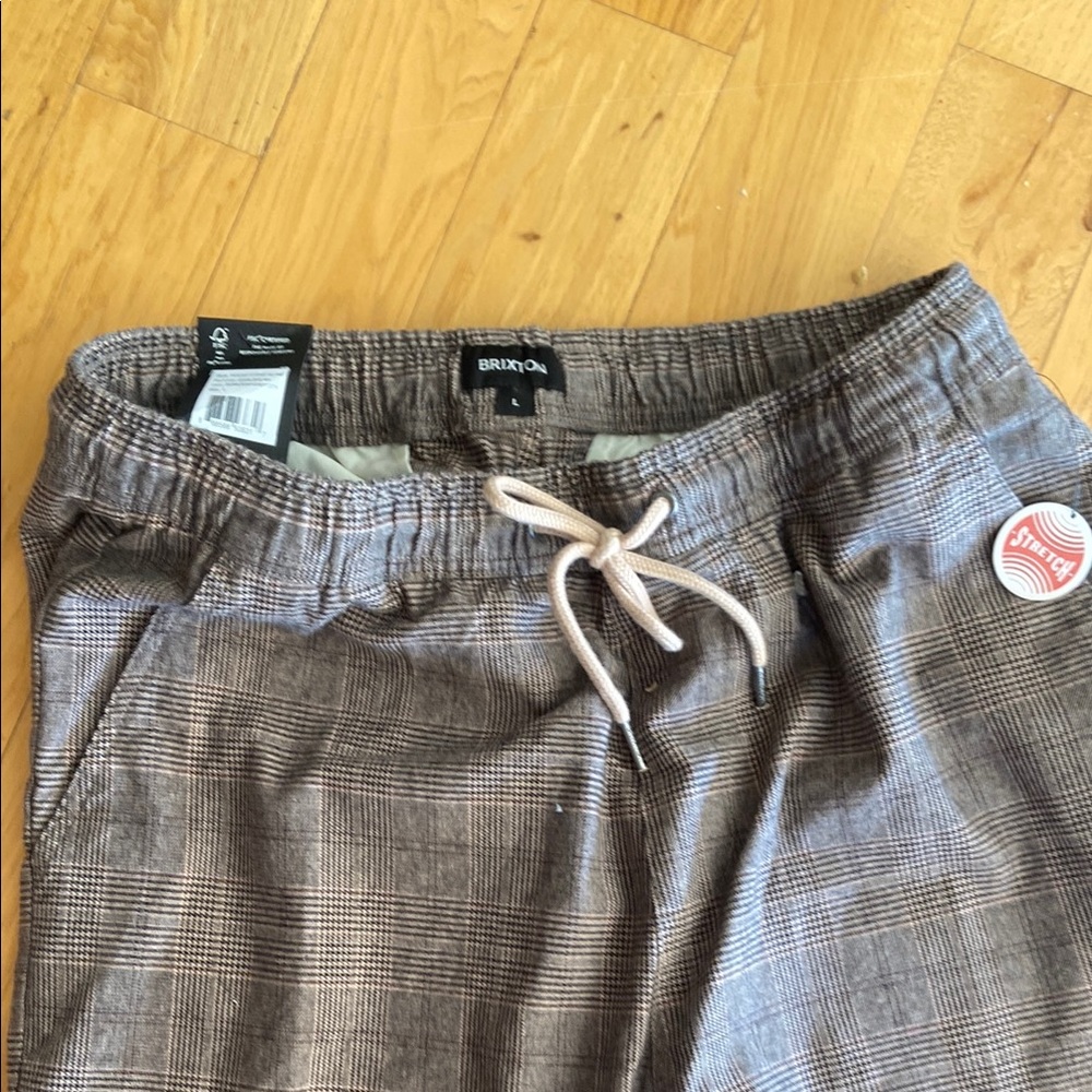 Brixton Checkered Brown Trousers